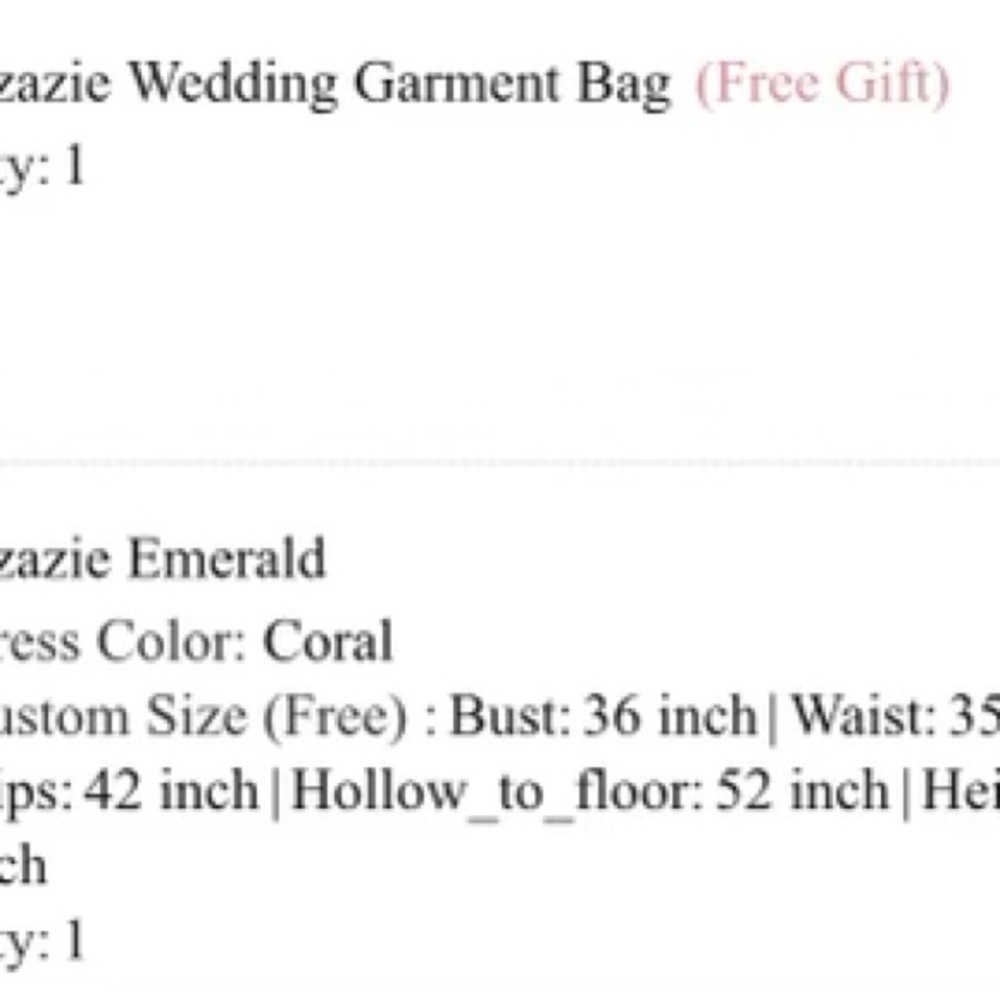 Coral Azazie gown - Picture 7 of 8
